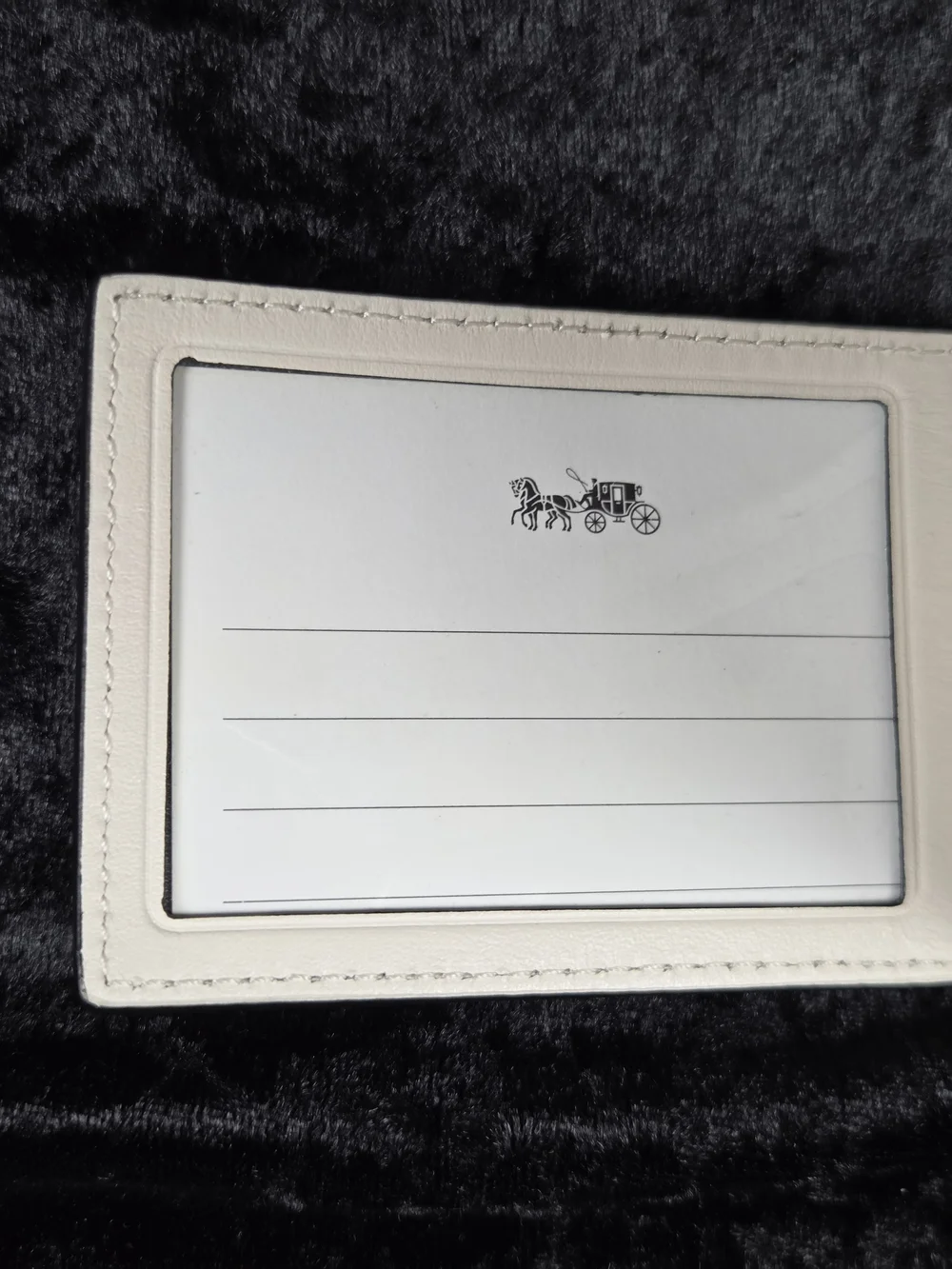 Coach Cream Leather Card & ID Wallet